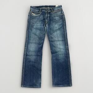 Y2K DIESEL Paddom Special Straight Jeans Mens 32x28 Designer Grunge Dark Denim